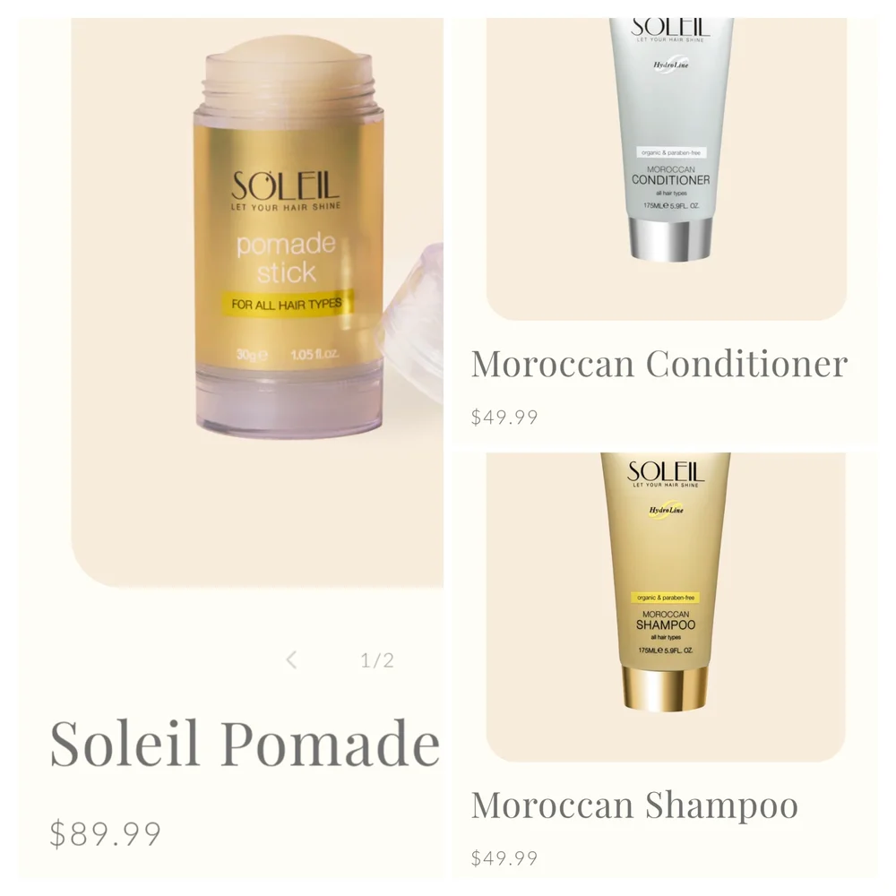 Soleil Moroccan Hair Care 3 Piece Set - Picture 2 of 3